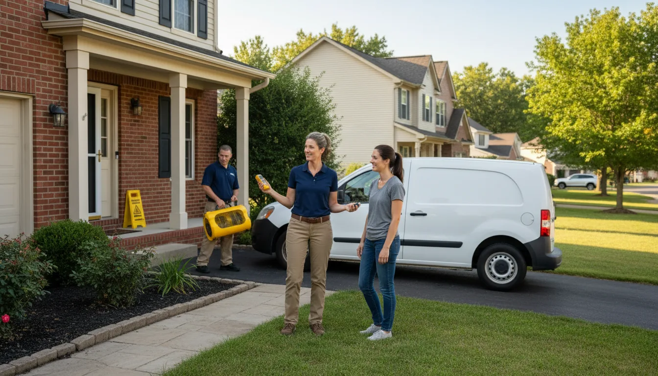 Residential water damage restoration in Unityville, PA